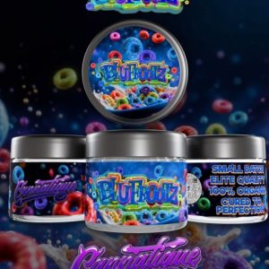 Blufrootz by Cannatique — stunning blue multi-fruit exotic cannabis worldwide delivery