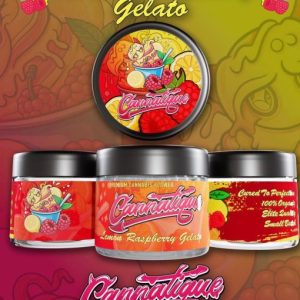 Lemon Raspberry Gelato by Cannatique — unique citrus raspberry gelato exotic cannabis worldwide delivery