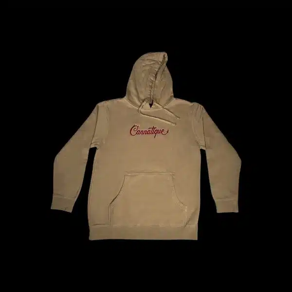 Cannatique Hoodie — Embroidered Collection Cannatique Hoodie embroidered heavyweight fleece black cream green