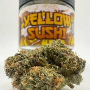 Exotic Premium Yellow Sushi by Cannatique — rare yellow exotic cannabis worldwide delivery