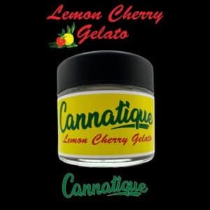 Lemon Cherry Gelato by Cannatique three product tiers