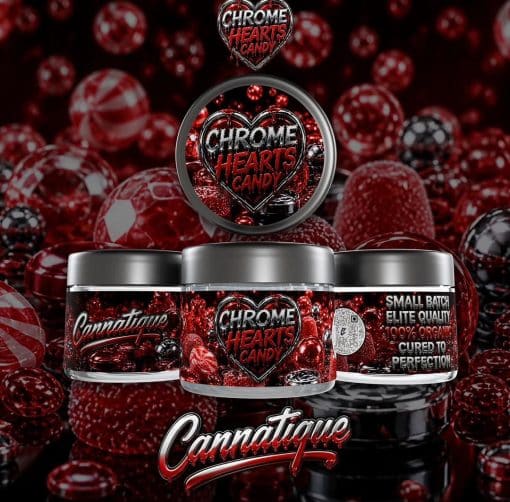 Chrome Hearts Candy By Cannatique — New Drops Collection Chrome Hearts Candy By Cannatique dark luxury candy cannabis flower
