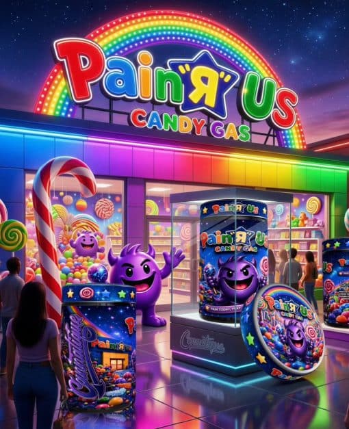Pain R Us Candy Gas By Cannatique — Gelato & Gas Collection Pain R Us Candy Gas By Cannatique candy gas terpene cannabis flower