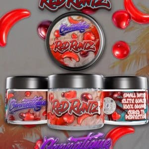 Premium Red Runtz By Cannatique red-hued Runtz cannabis flower
